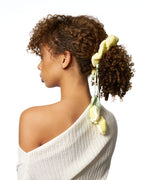Lemon Silk Velvet Hair Tie Scrunchie - Yellow