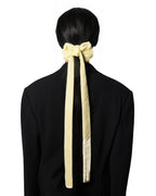 Olah Silk Velvet Ribbon Scrunchie - Yellow