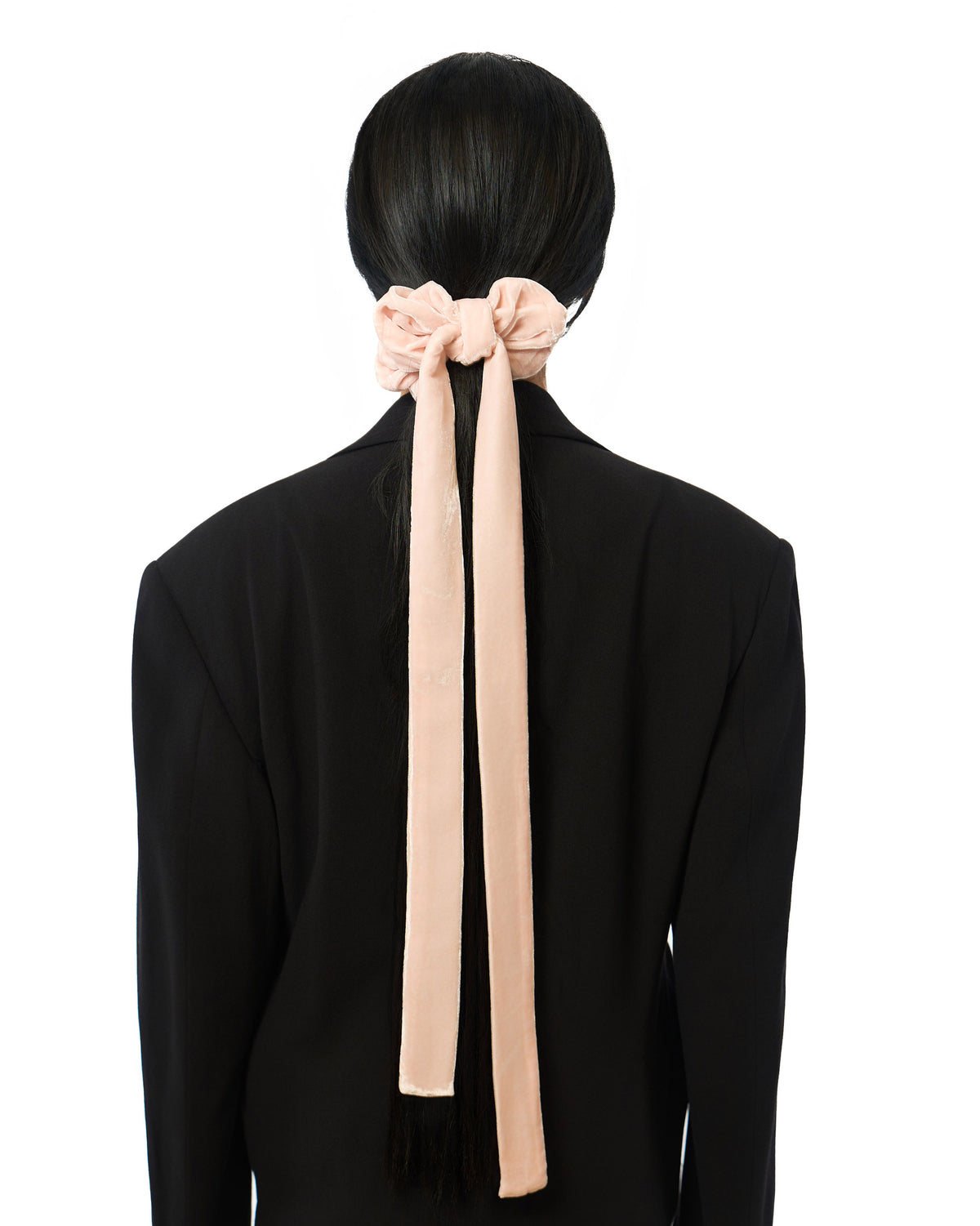Olah Silk Velvet Ribbon Scrunchie - Pink