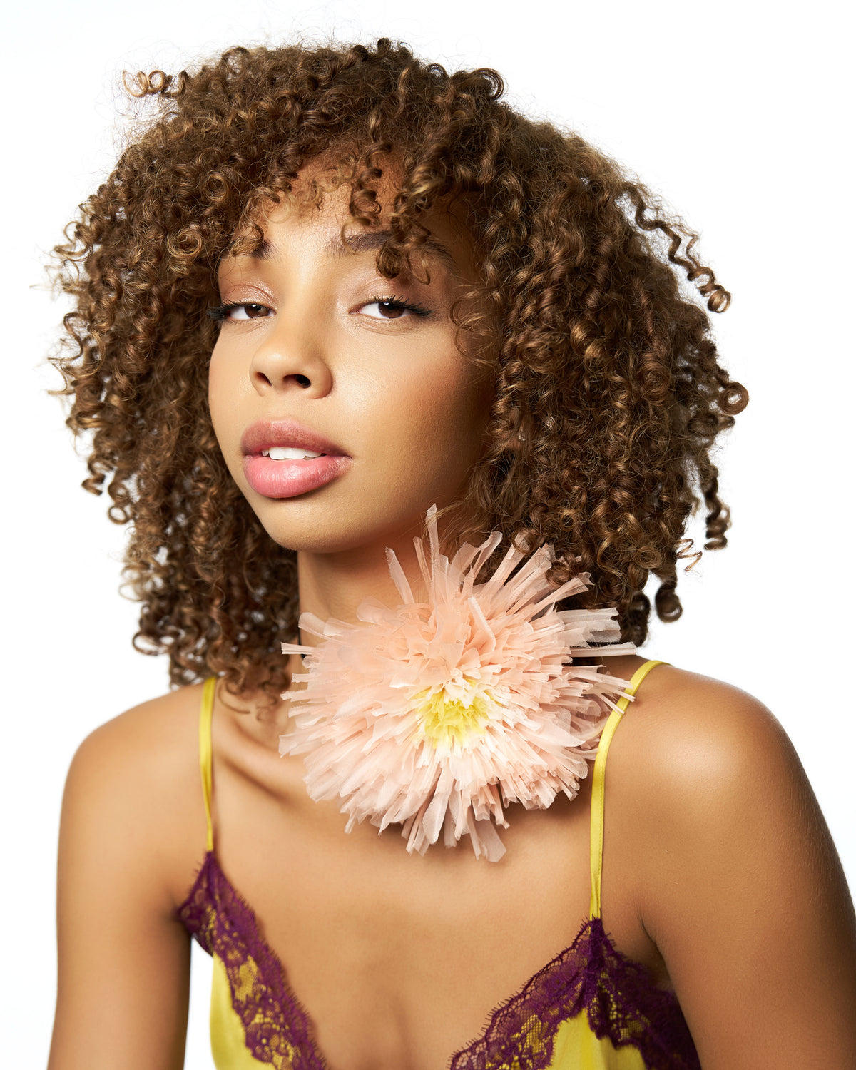 Olah Bloom Silk Flower Pin - Sunlit Daisy