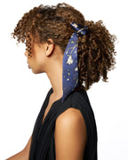 Shanghai Silk Skinny Scarf - Blue