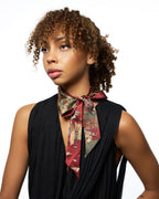 Shanghai Silk Skinny Scarf - Red