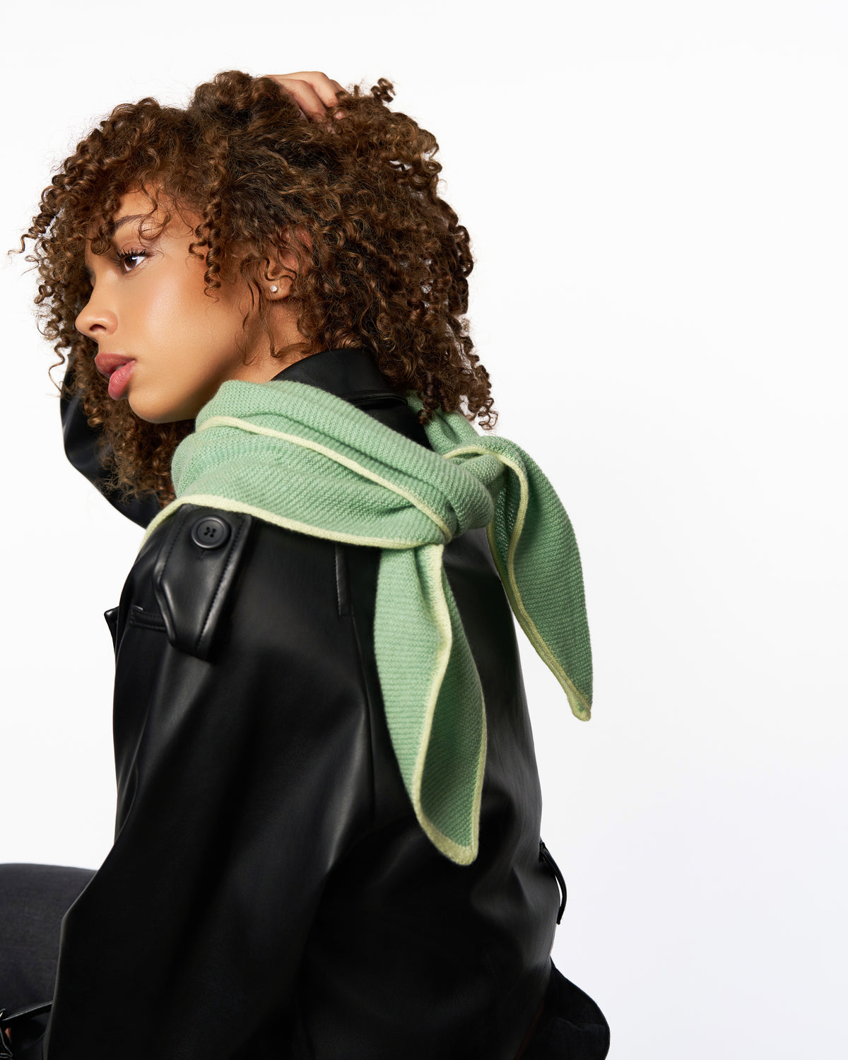 Triangle Cashmere Shawl - Fern