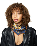 Shanghai Silk Square Scarf 26 - Blue