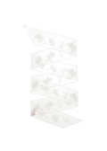 Whispers of Frida Silk Organza Embroidered Skinny Scarf - White