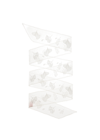 Whispers of Frida Silk Organza Embroidered Skinny Scarf - White