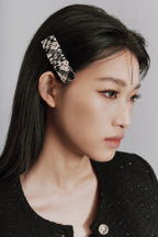 Cordellia Silk Hair Barrette Clip - Beige