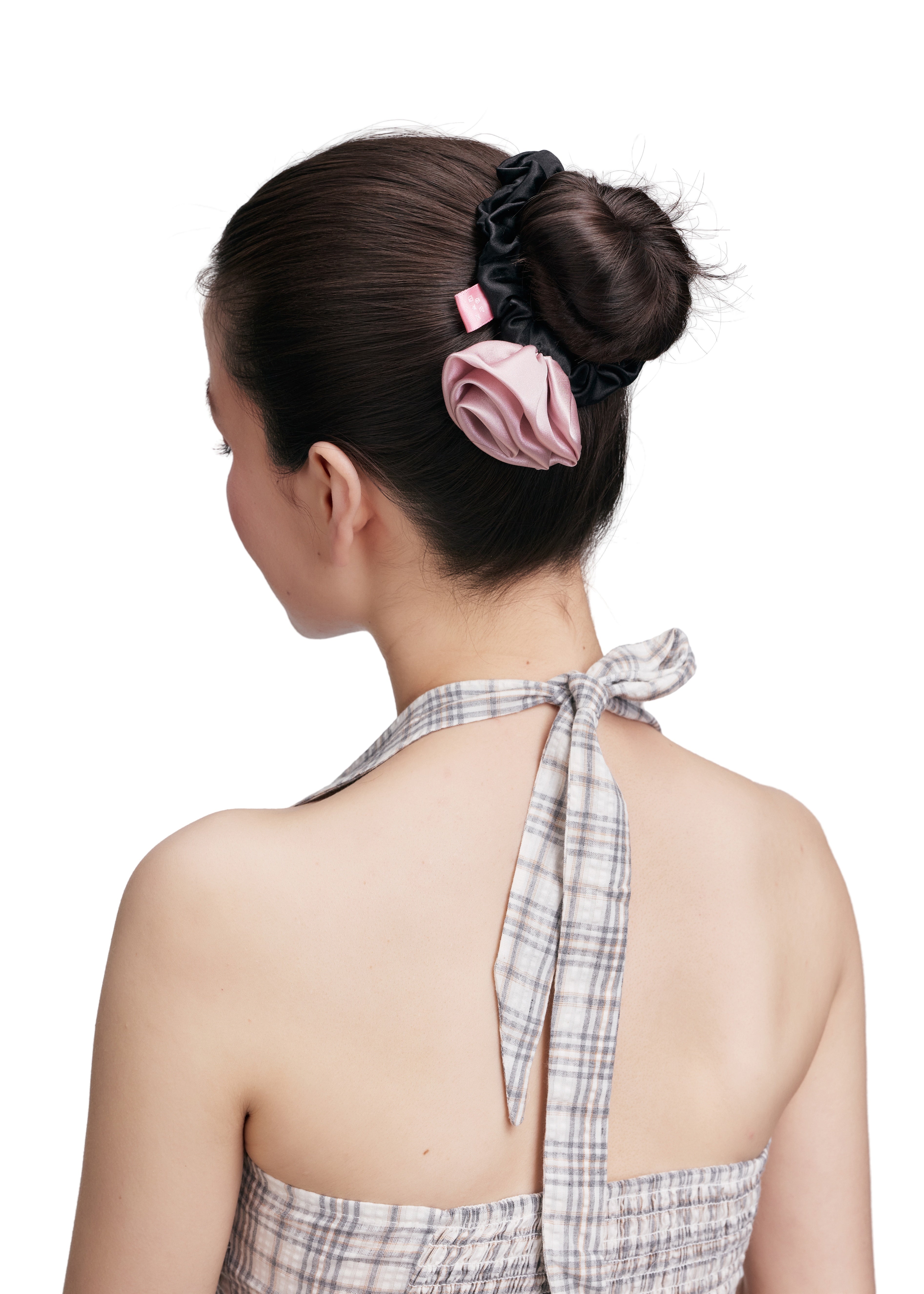 La Frida Rosa Silk Scrunchie - Mauve