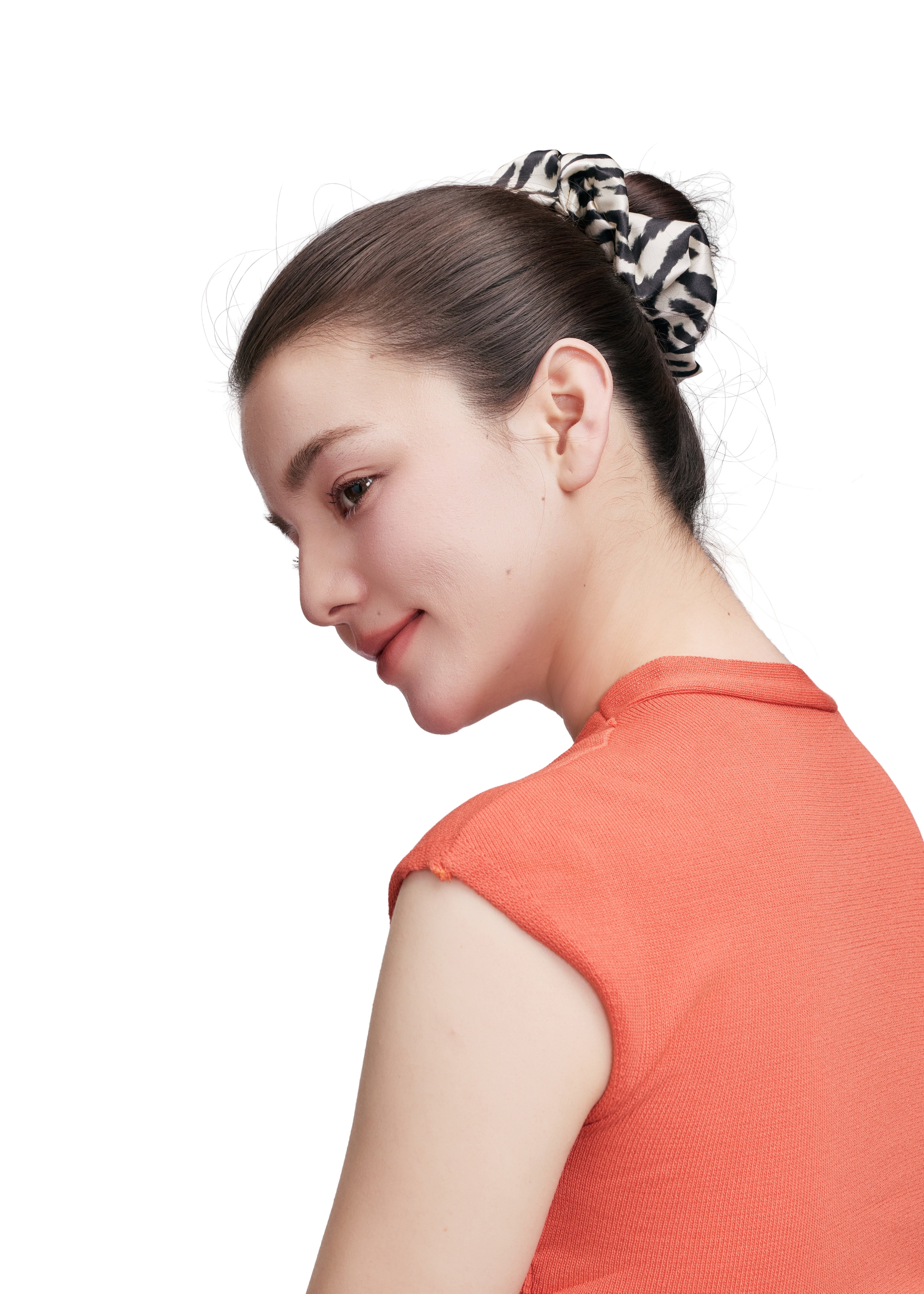 Zyra Silk Scrunchie - Black