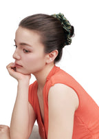 Grevelyn Silk Scrunchie - Green - Green - OLAH Ponytail Holders
