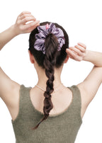 Crystal Twinkle Silk Scrunchie - Purple - Purple - OLAH Ponytail Holders