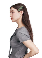 Grevelyn Silk Hair Barrette Clip - Green