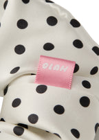 Petite Dot Silk Scrunchie - White