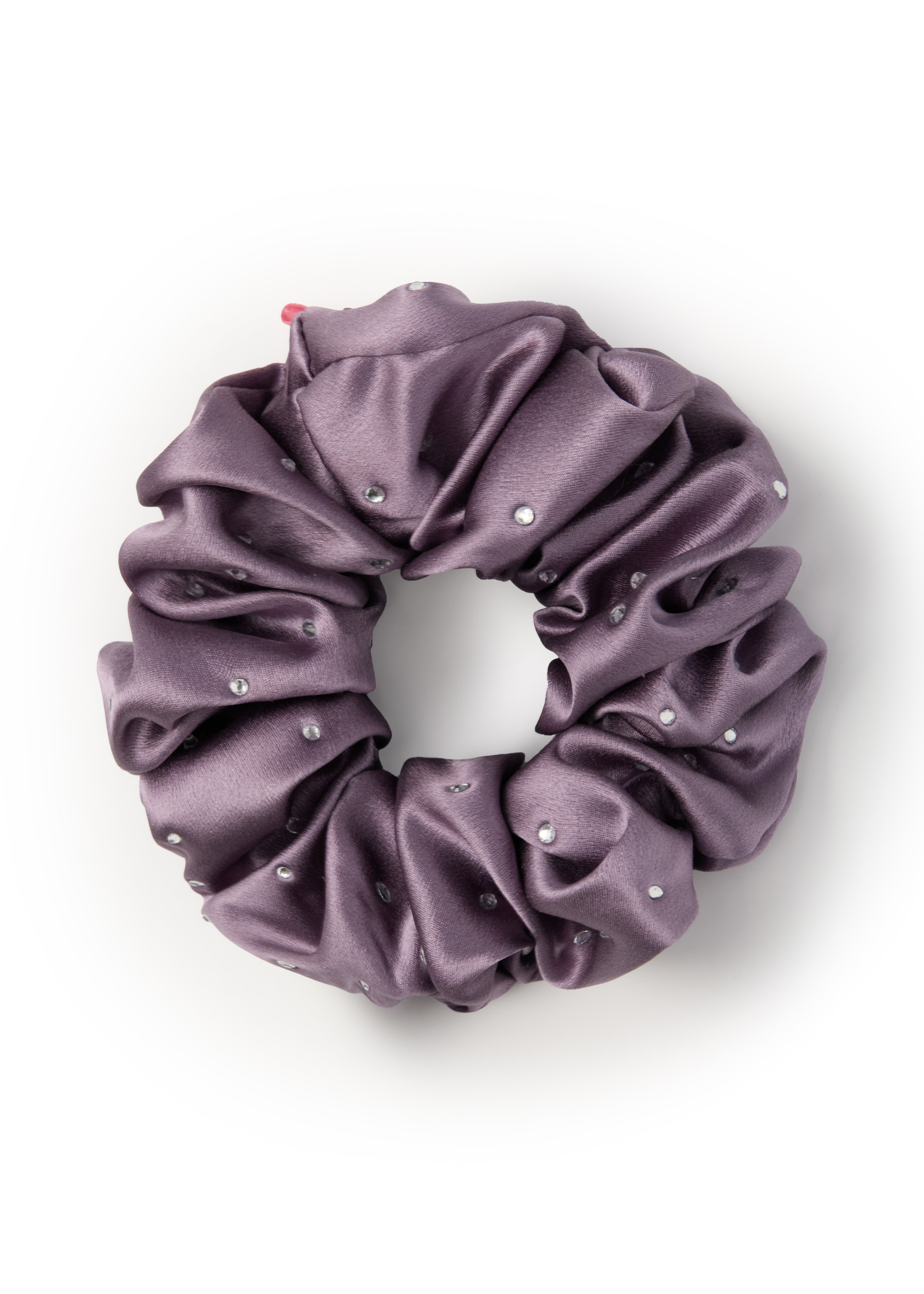 Crystal Twinkle Silk Scrunchie - Purple