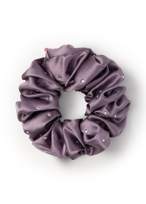 Crystal Twinkle Silk Scrunchie - Purple - Purple - OLAH Ponytail Holders
