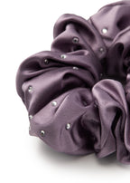 Crystal Twinkle Silk Scrunchie - Purple - Purple - OLAH Ponytail Holders
