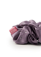 Crystal Twinkle Silk Scrunchie - Purple - Purple - OLAH Ponytail Holders