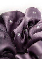 Crystal Twinkle Silk Scrunchie - Purple - Purple - OLAH Ponytail Holders