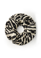 Zyra Silk Scrunchie - Black - Animal - OLAH Ponytail Holders