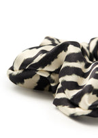 Zyra Silk Scrunchie - Black - Animal - OLAH Ponytail Holders