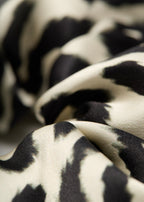 Zyra Silk Scrunchie - Black - Animal - OLAH Ponytail Holders