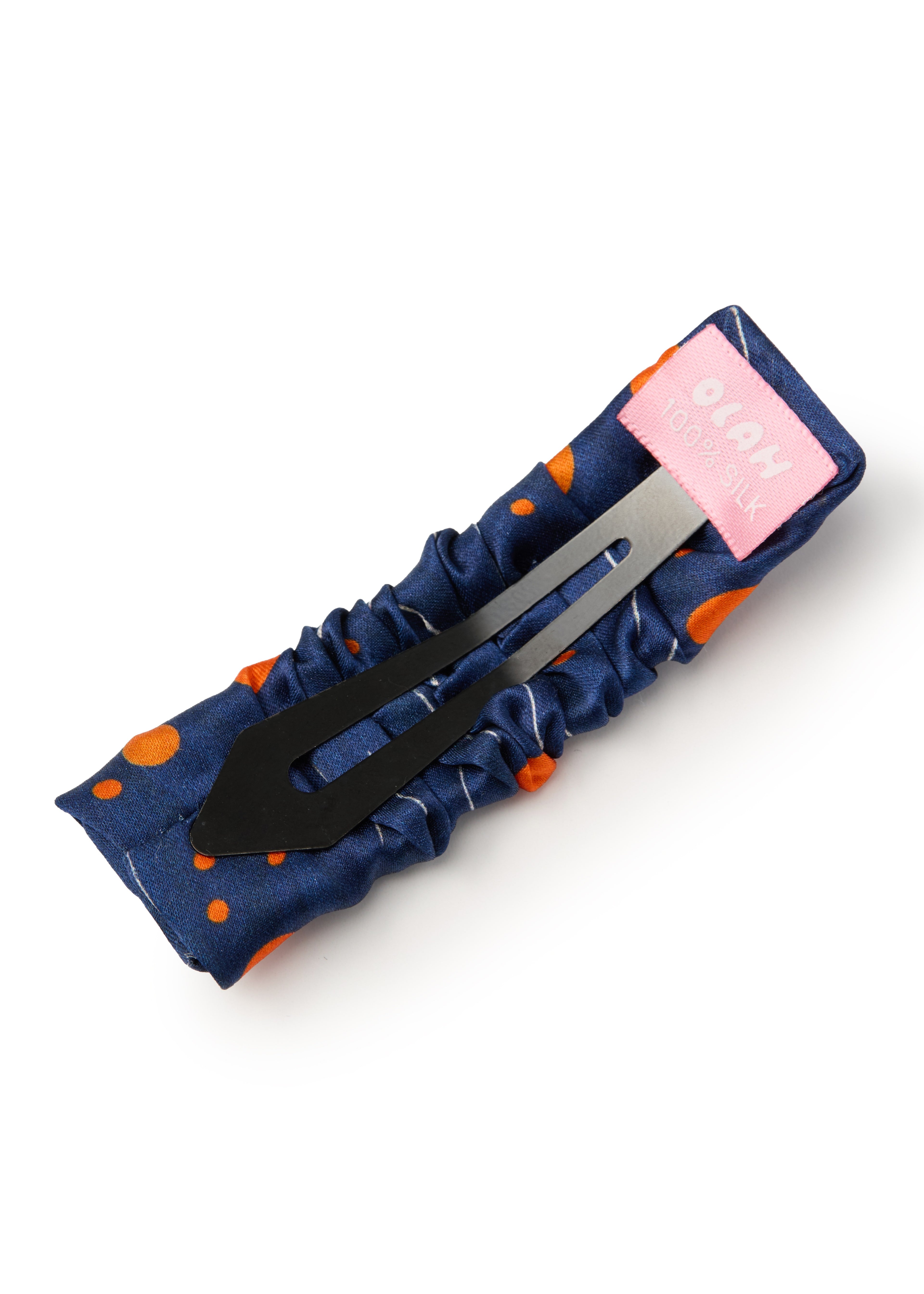 Celestia Silk Hair Barrette Clip - Blue