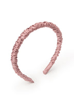 Scrunched Silk Skinny Headband - Dusty Rose - Pink - OLAH Headbands