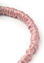 Scrunched Silk Skinny Headband - Dusty Rose - Pink - OLAH Headbands