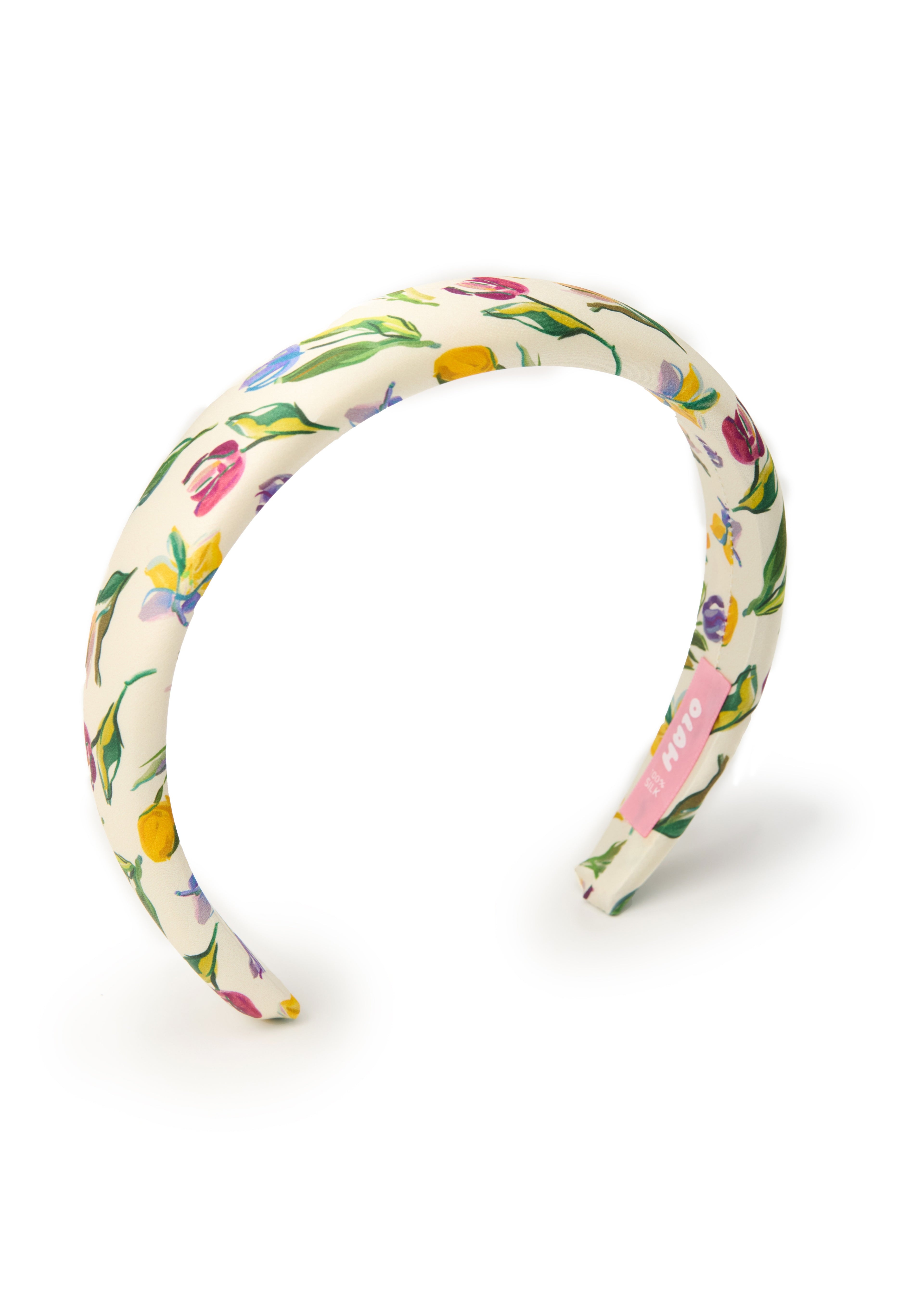 Tulip Silk Headband - Cream