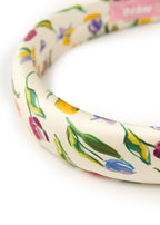 Tulip Silk Headband - Cream - White - OLAH Headbands
