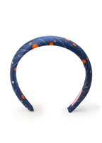 Celestia Dots Silk Headband - Blue