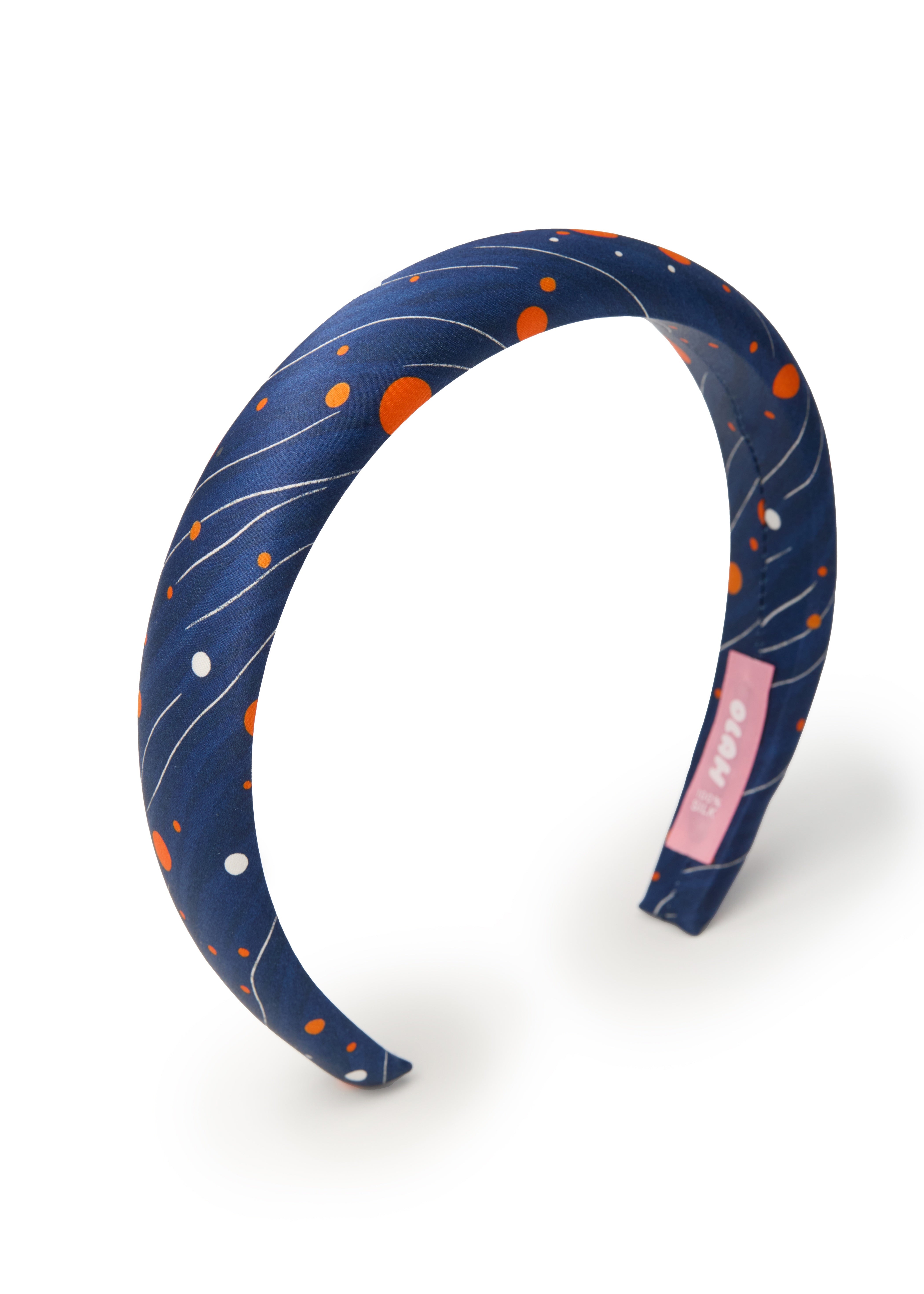 Celestia Dots Silk Headband - Blue – OLAH