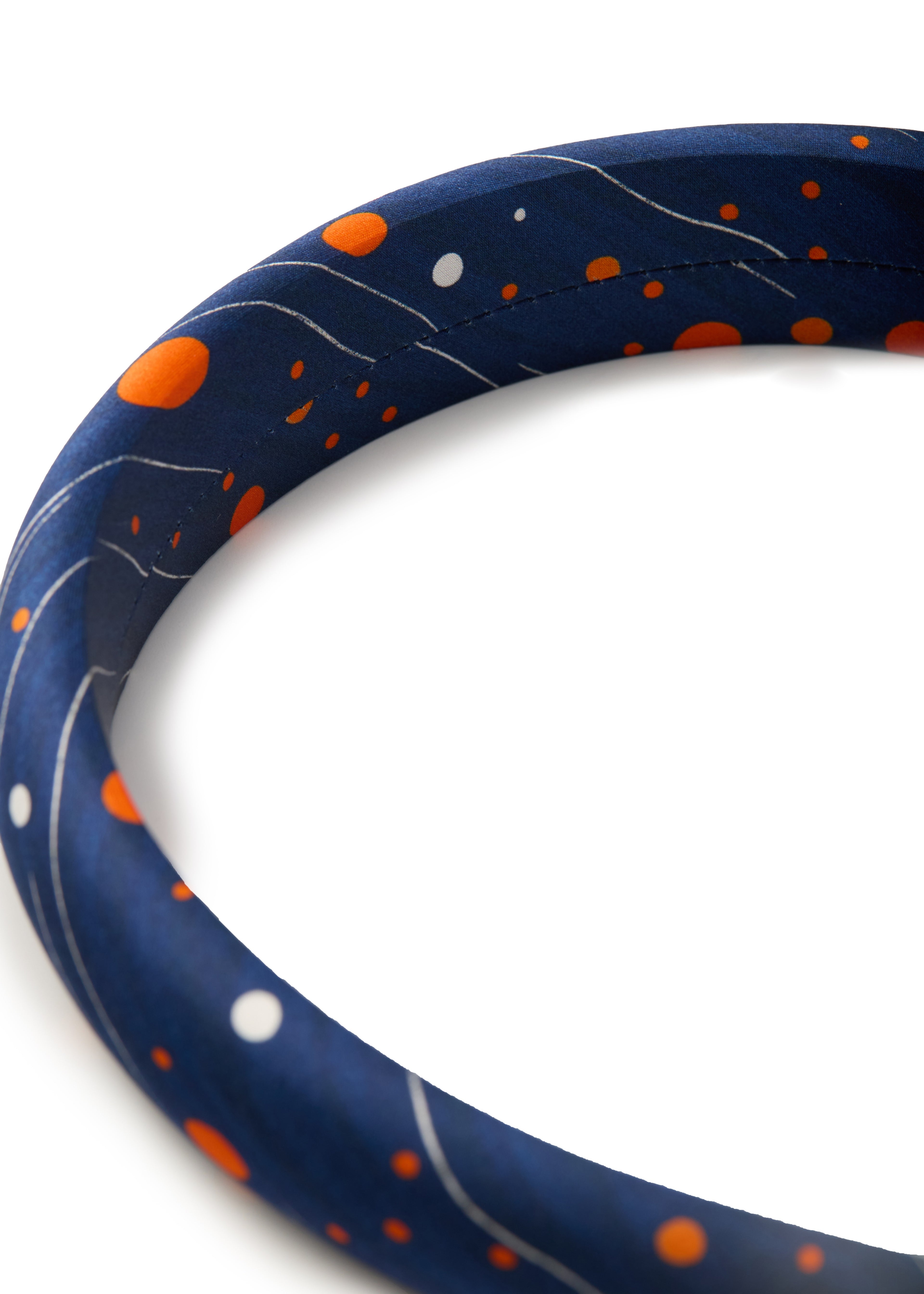 Celestia Dots Silk Headband - Blue