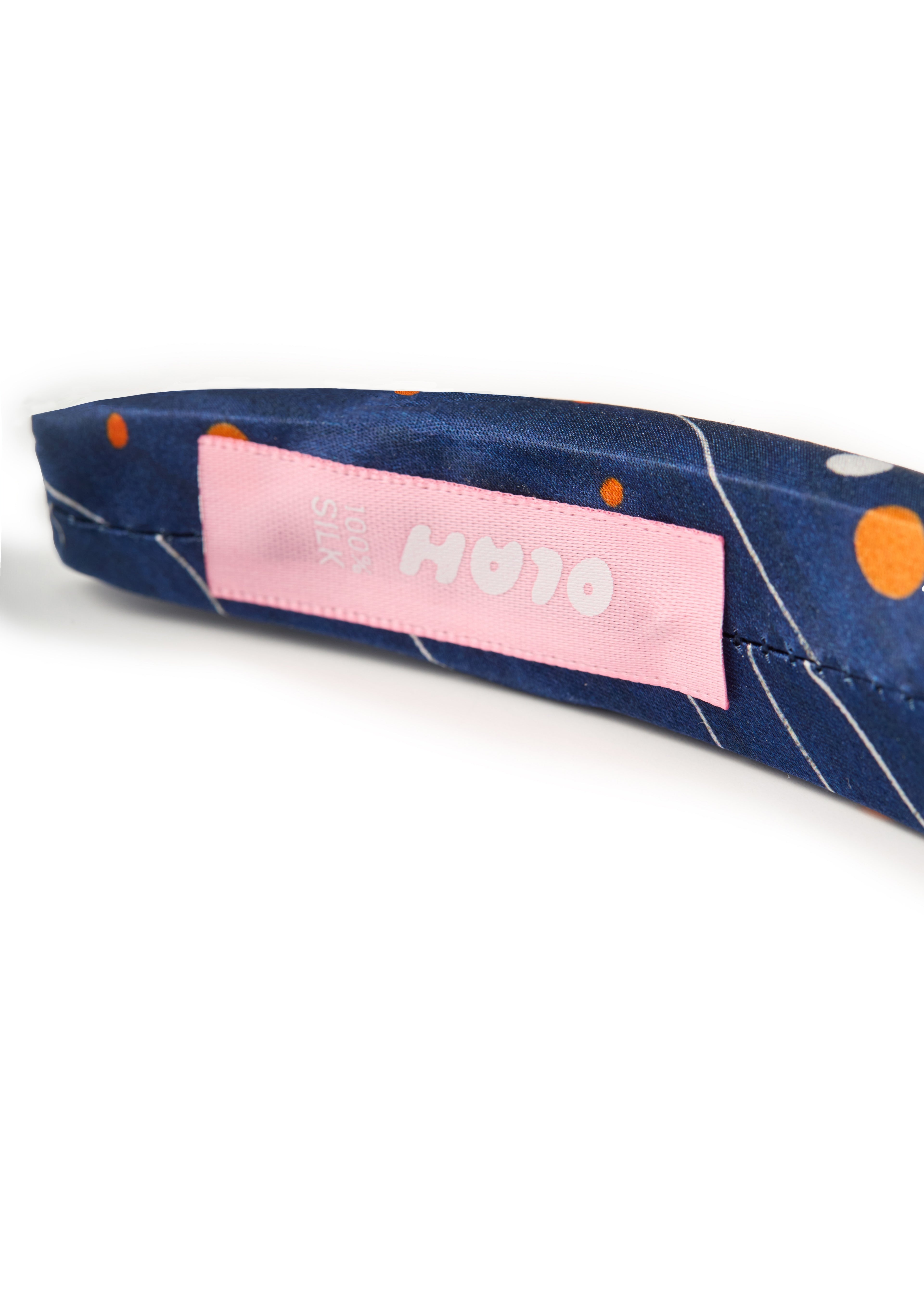 Celestia Dots Silk Headband - Blue