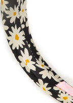 Daisy Silk Headband - Black & White - Black - OLAH Headbands