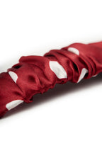 Polka Dot Silk Hair Barrette Clip - Red