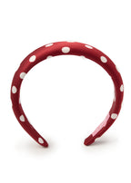 Polka Dot Silk Headband - Red - Red - OLAH Headbands
