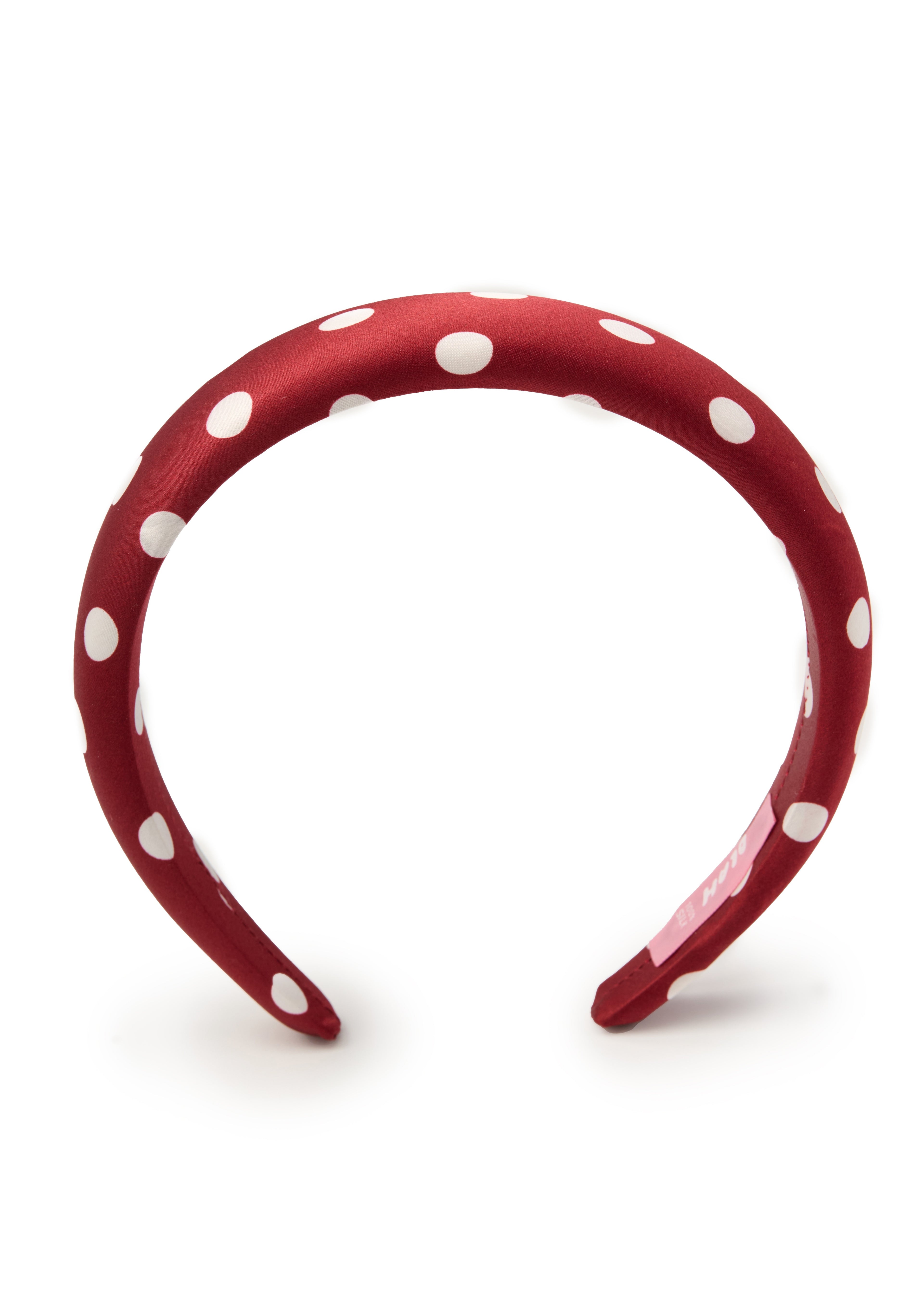 Polka Dot Silk Headband - Red