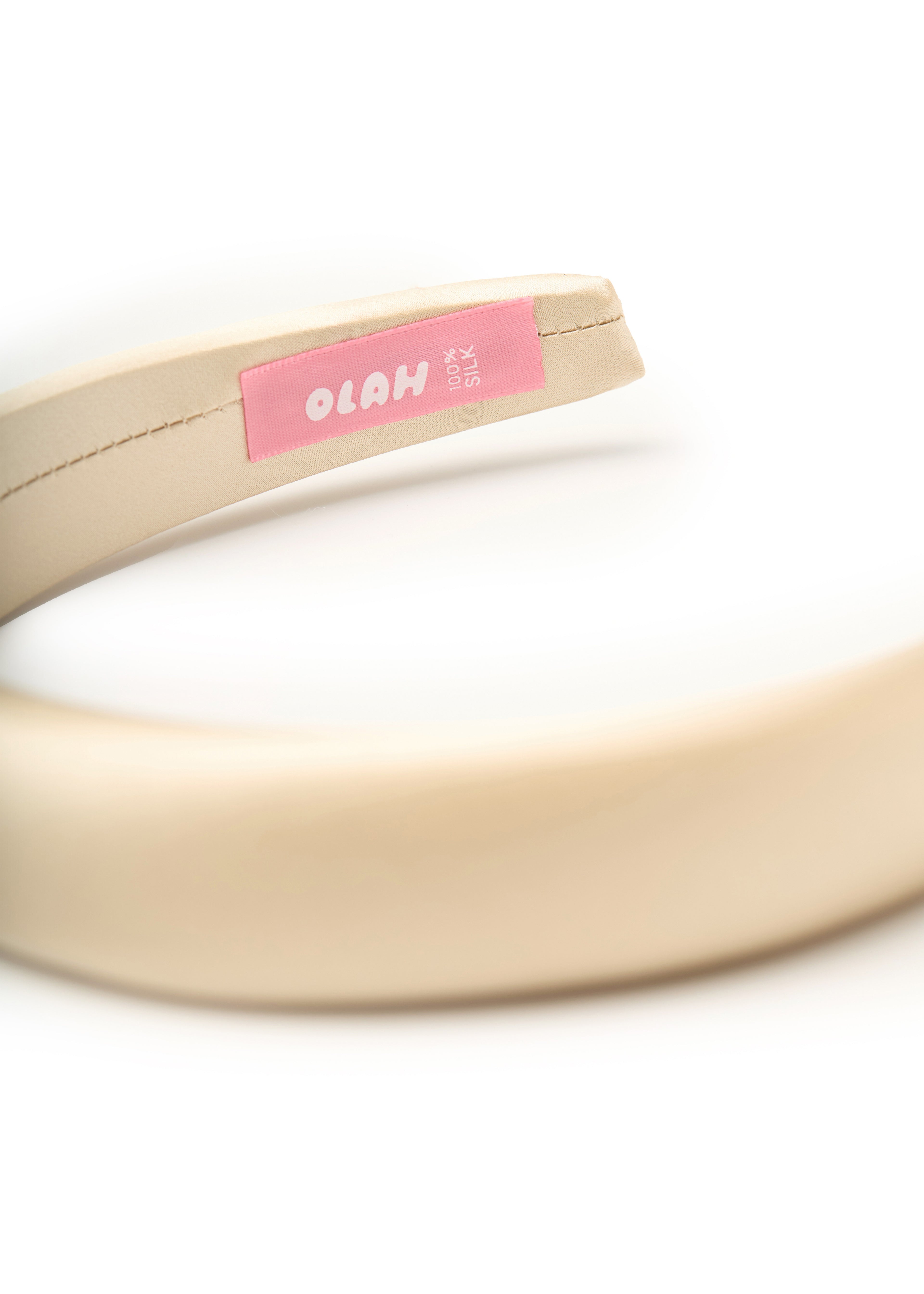 The Essential Silk Headband - Champagne - Beige - OLAH Headbands