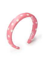 Polka Dot Silk Headband - Pink - Pink - OLAH Headbands