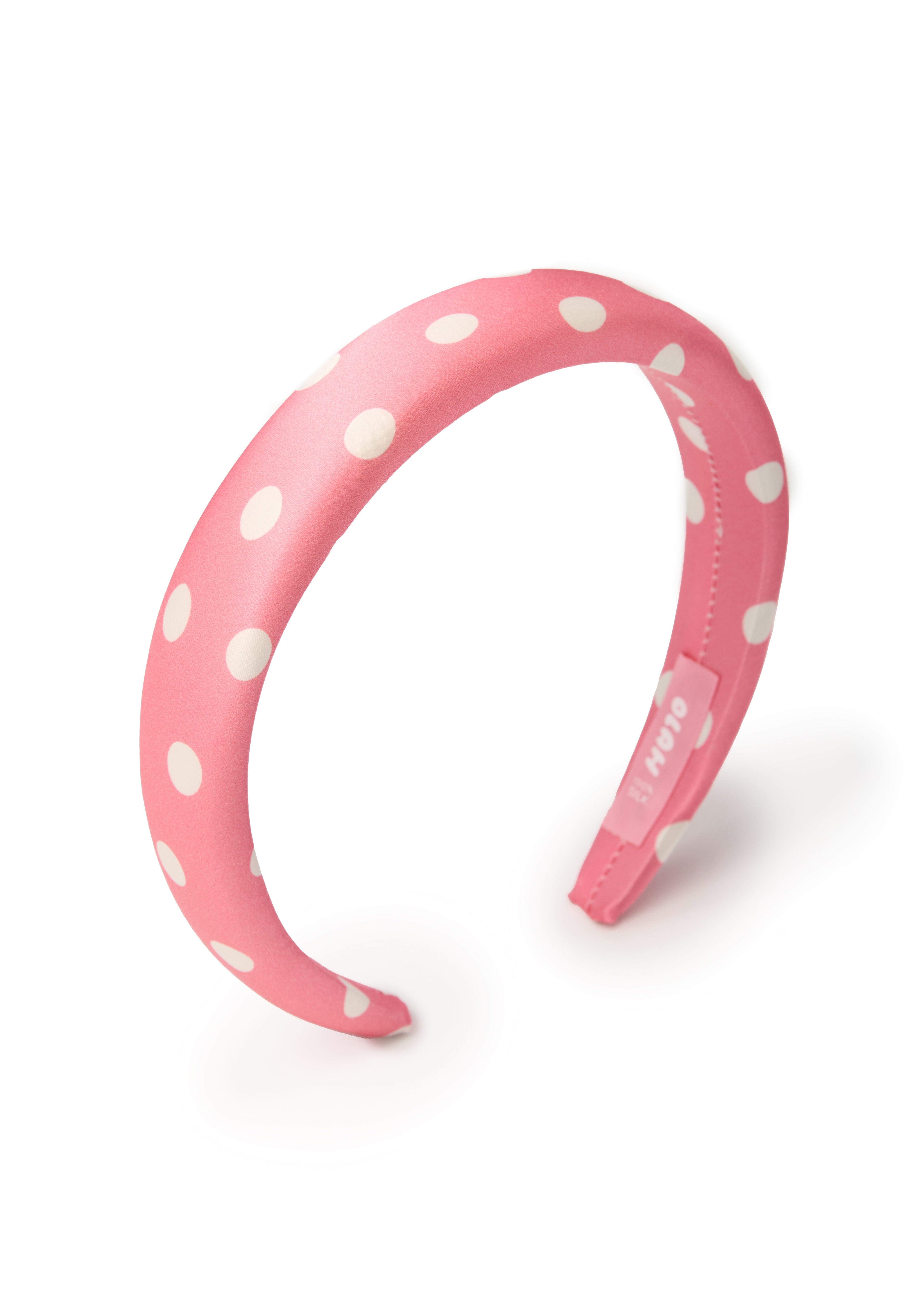 Polka Dot Silk Headband - Pink