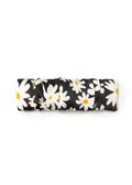Daisy Silk Hair Barrette Clip - Black & White