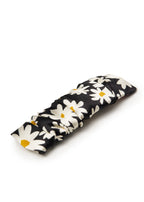 Daisy Silk Hair Barrette Clip - Black & White