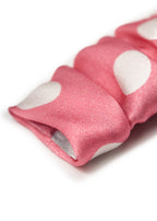 Polka Dot Silk Hair Barrette Clip - Pink