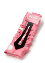 Polka Dot Silk Hair Barrette Clip - Pink
