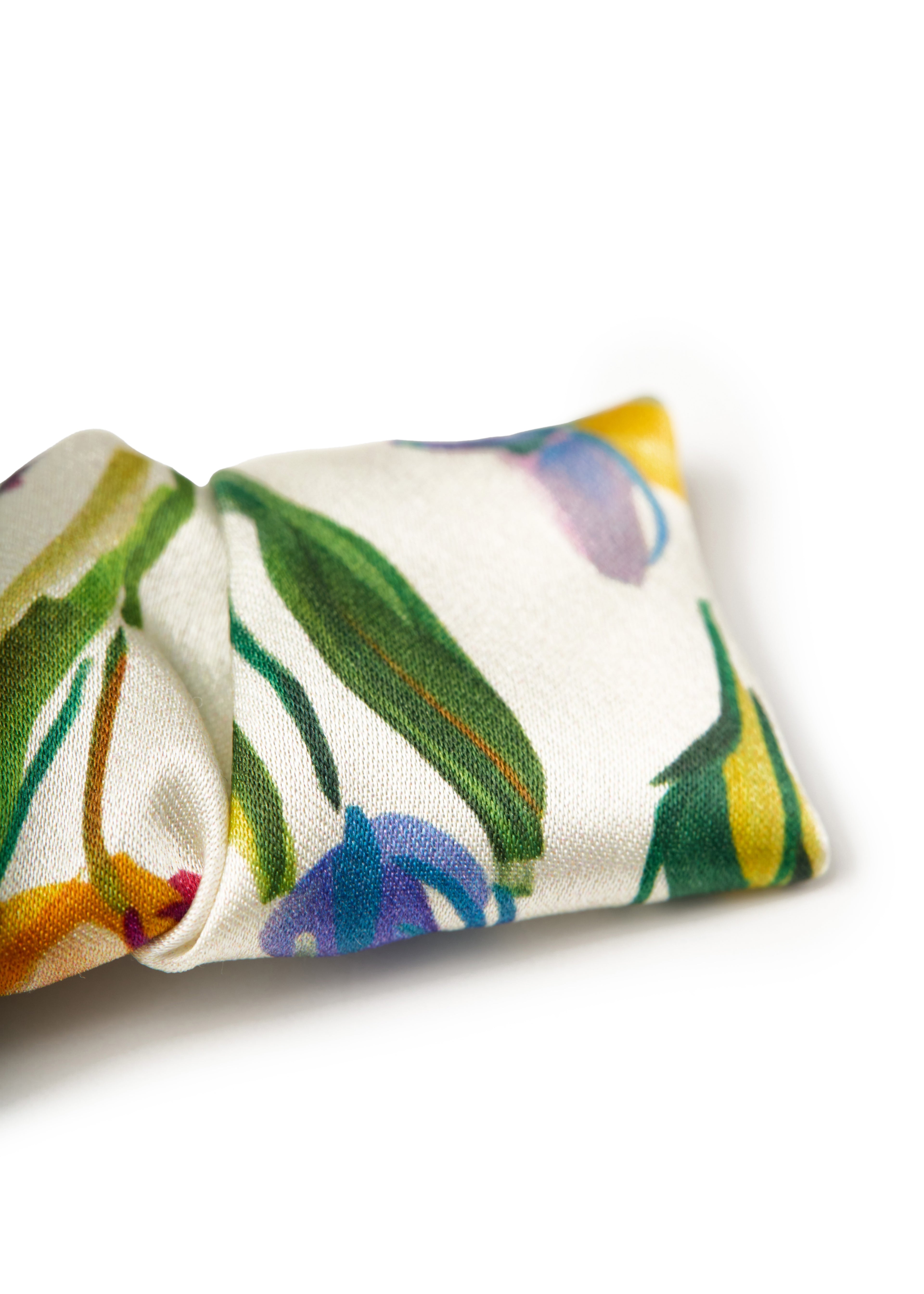 Tulip Silk Hair Barrette Clip - Beige