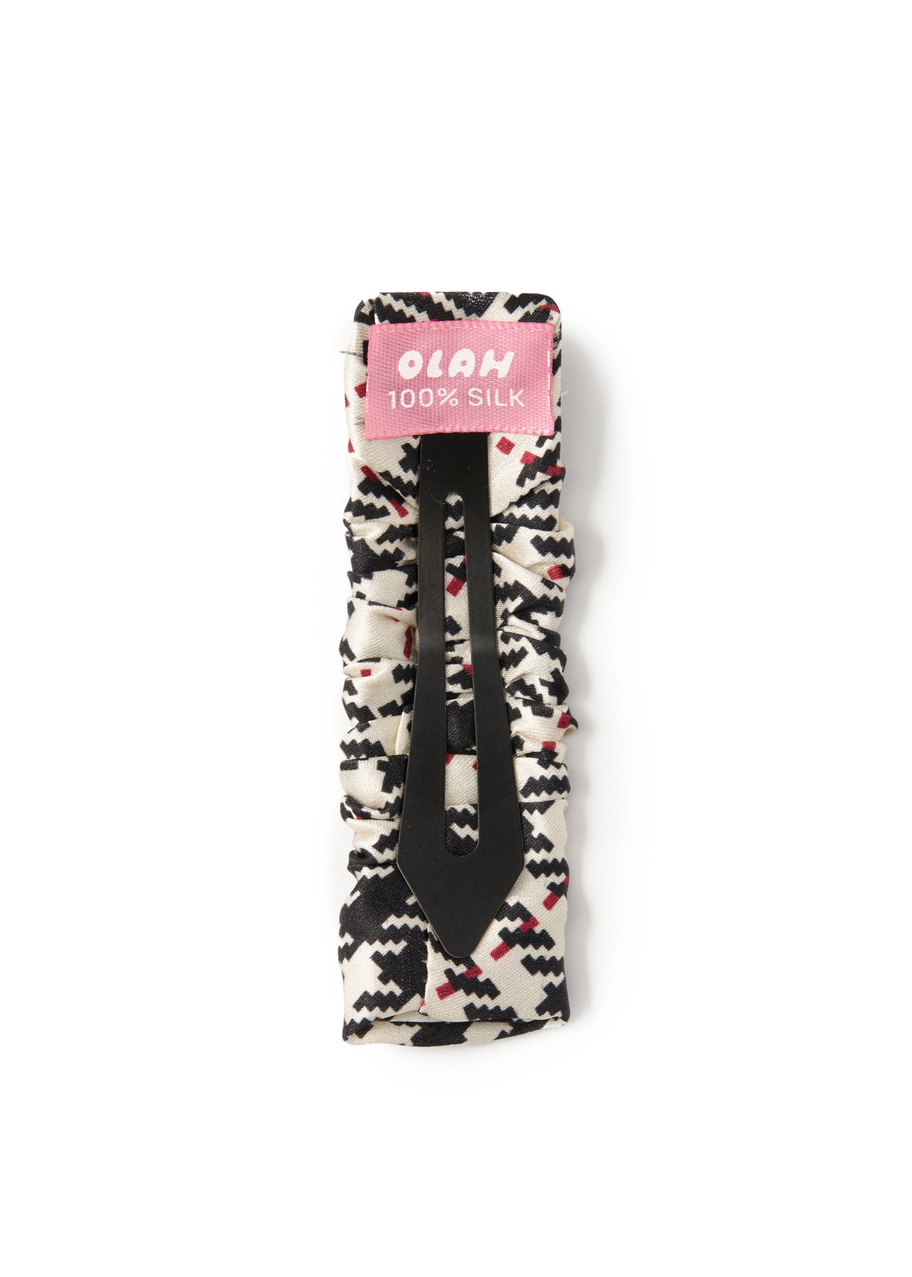 Cordellia Silk Hair Barrette Clip - Beige