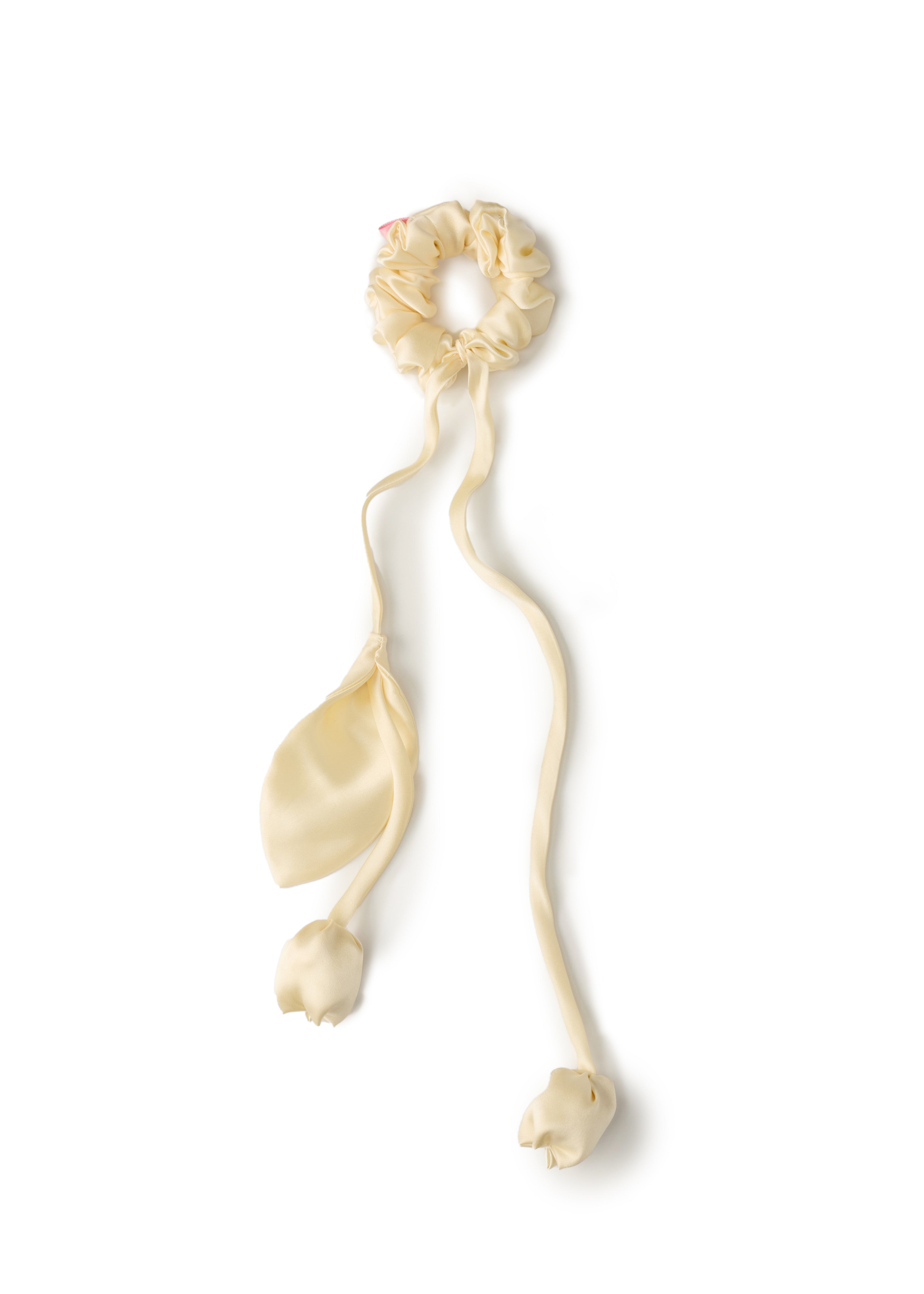 Tulip Silk Hair Tie Scrunchie - Champagne