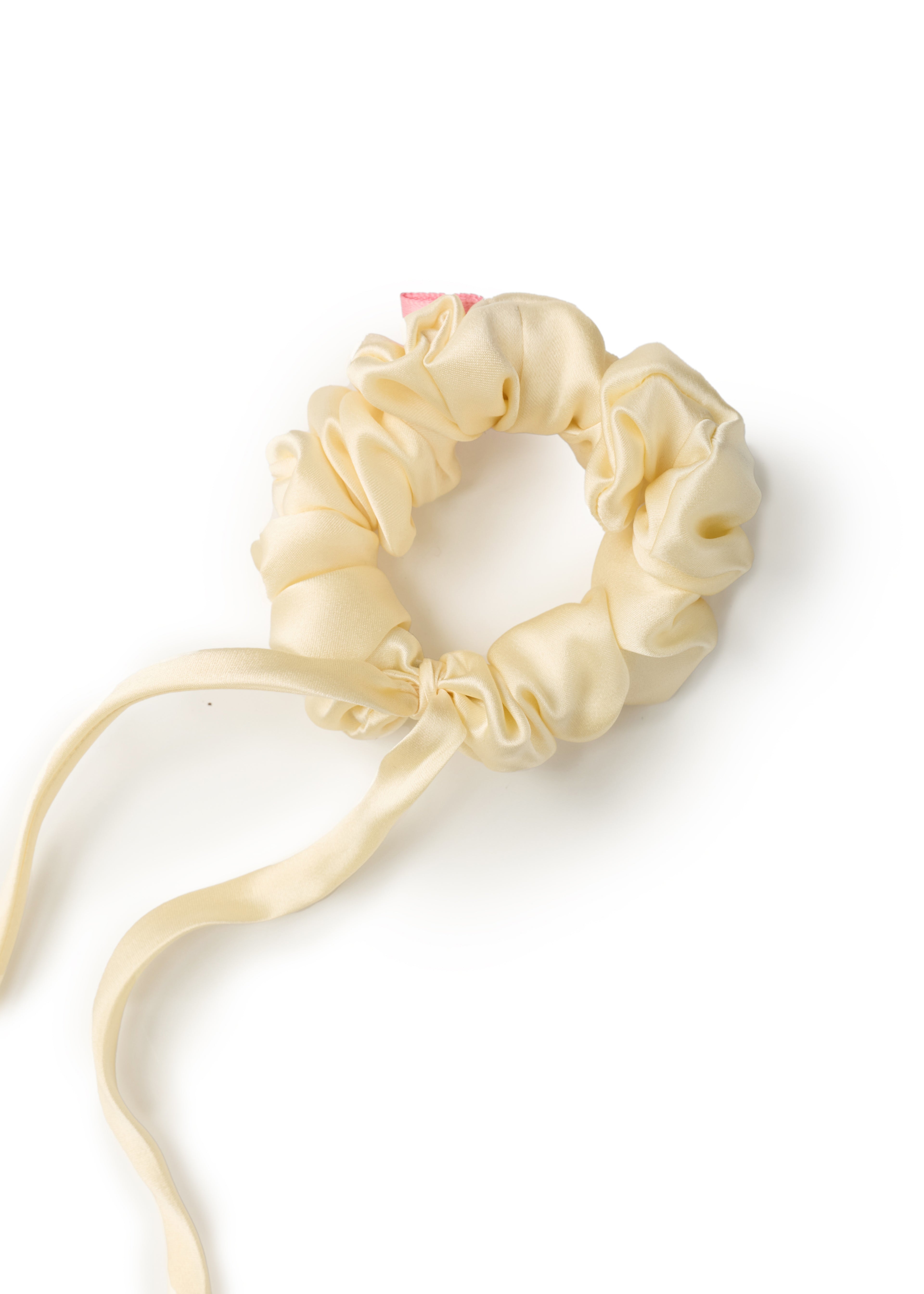 Tulip Silk Hair Tie Scrunchie - Champagne