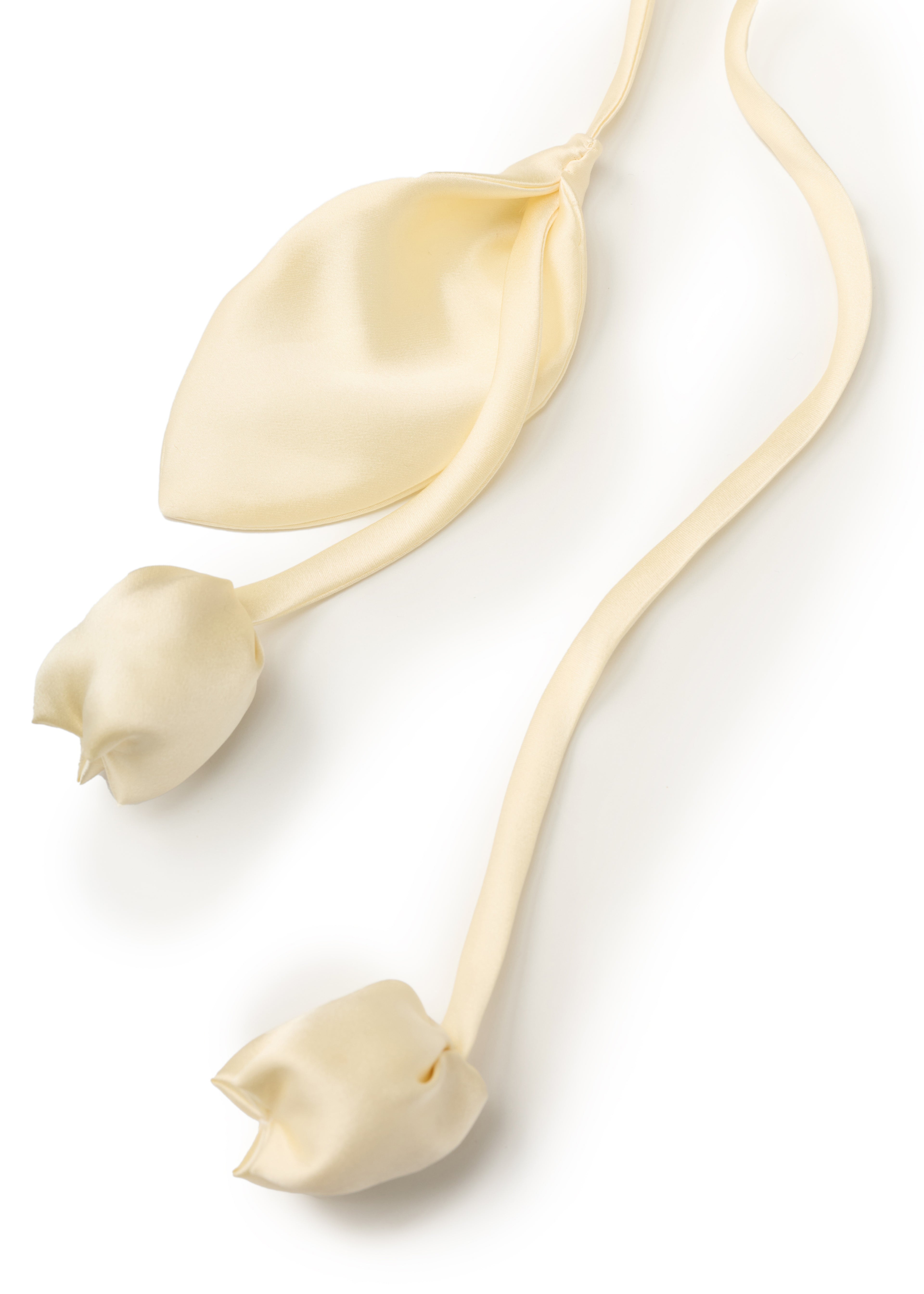 Tulip Silk Hair Tie Scrunchie - Champagne